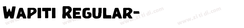 Wapiti Regular字体转换 Wapiti Regular字体转换